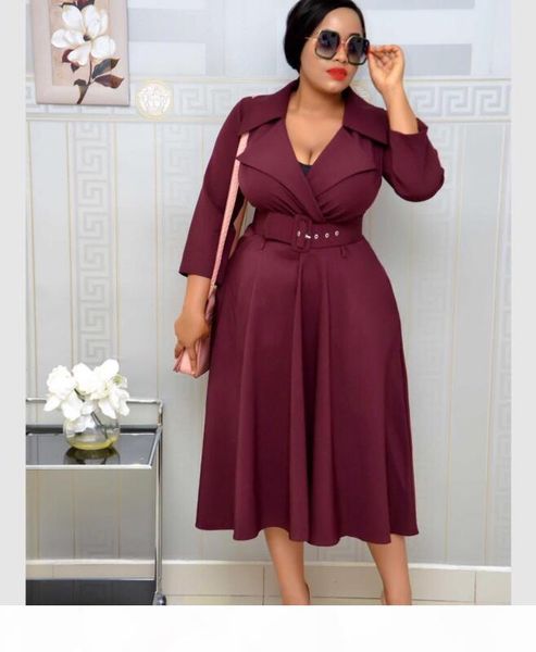 

new dress suit collar collar waist slimming high waist solid color large size women dress d02201, White;black