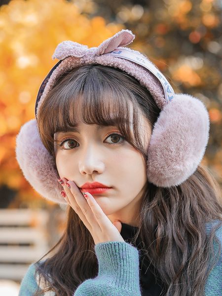 

warm women winter earmuffs plush korean bow all kinds of covers lovely student ear protectors for girls