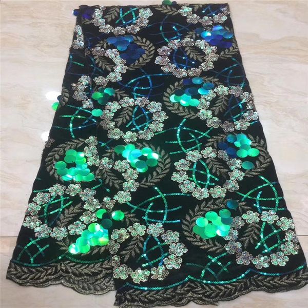

african velvet lace fabric with 3d sequins french lace fabric sequins for african bridal dress, Pink;blue