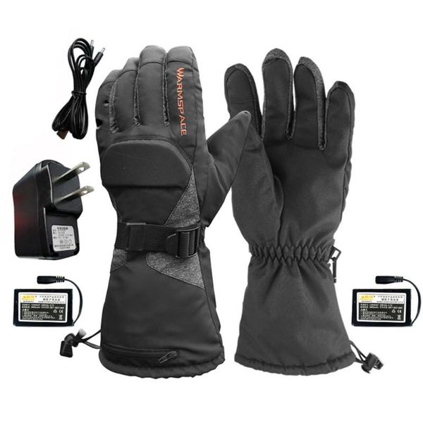 

ski gloves motorcycle heated 3.7v/3600mah lithium battery waterproof keep warm thermal heating for outdoor skiing riding
