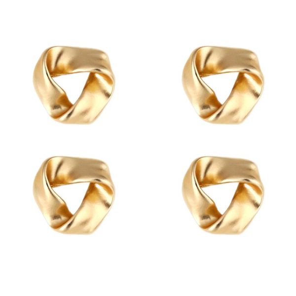 

hoop & huggie women's fashion frosted earrings 925 silver needle irregular unique 2 pairs, Golden;silver