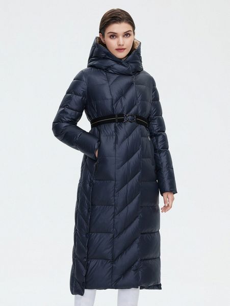 

zip pocket hooded puffer coat without belt m4tt#, Black