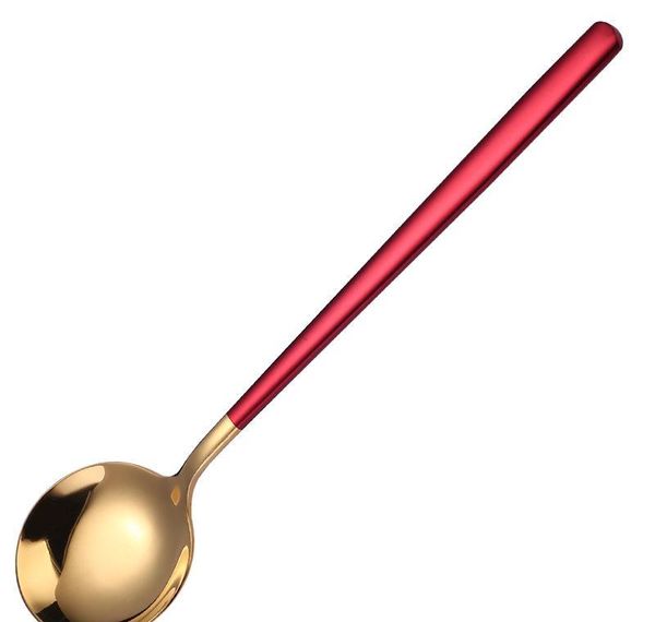 

spoon household round spoon steel sale set stirring dessert kitchen stainless creative spoons 304 dinnerware feeding coffee wmtzo