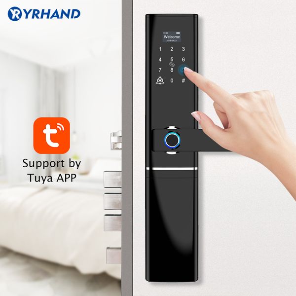 

waterproof electronic door lock intelligent biometric door lock smart fingerprint lock with tuya app