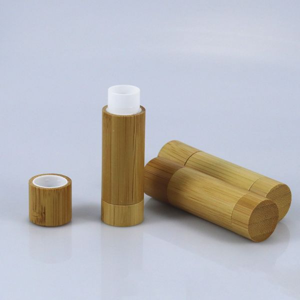 Contenitori per imballaggi cosmetici per balsamo per labbra vuoti di design fai-da-te in bambù DH9896