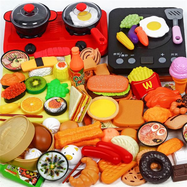 

simulation burger set west point japanese cuisine biscuit children play house toy food tableware for kids toys birthday gift lj201009