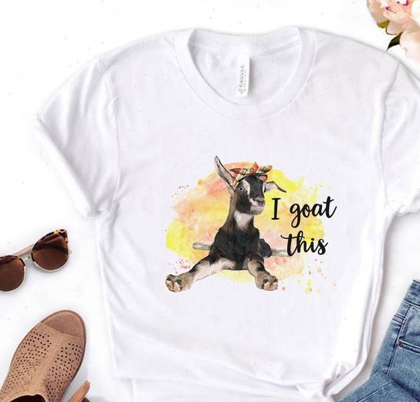 

i goat this bandana print women tshirt cotton casual funny t shirt gift for lady yong girl tee pm 123, White