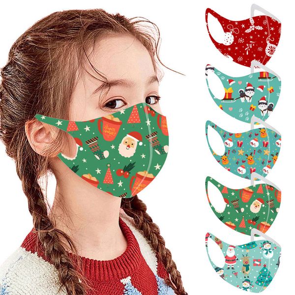 

new children mask/ear mascarillas cosplay 5pc holder christmas rope reusable earloop masque washable cloth mask adjustable #j15