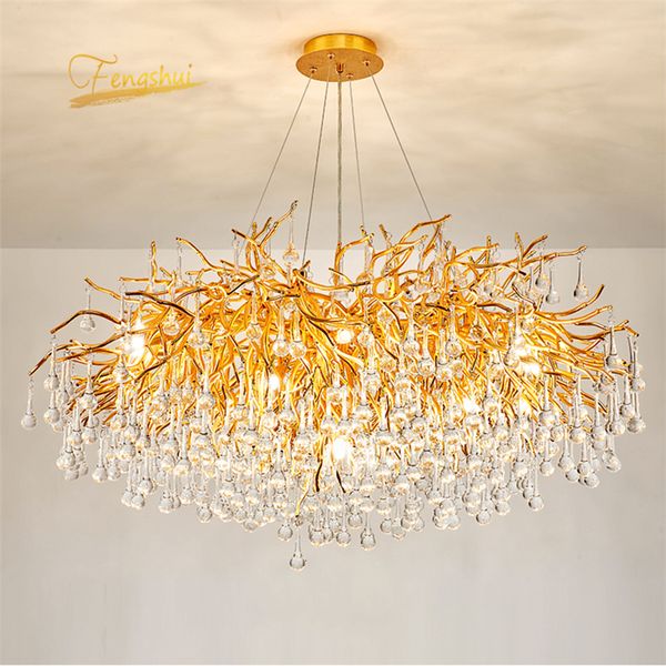 

modern led crystal chandeliers gold chandelier luxury lighting kitchen dining living room bedroom hanging lamp lustre 8lz9