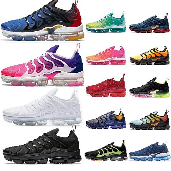 

new arrival plus size 13 tn digital pink purple hyper violet mens running shoes triple black white airmaxs vapourmax sneakers eur 47 trainer