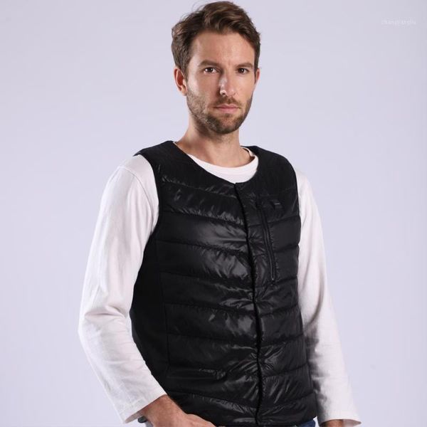 

outdoor t-shirts fashion smart usb heating vest app bluetooth washable electric suit warm thermal men women fishing hiking charging jacket1, Gray;blue