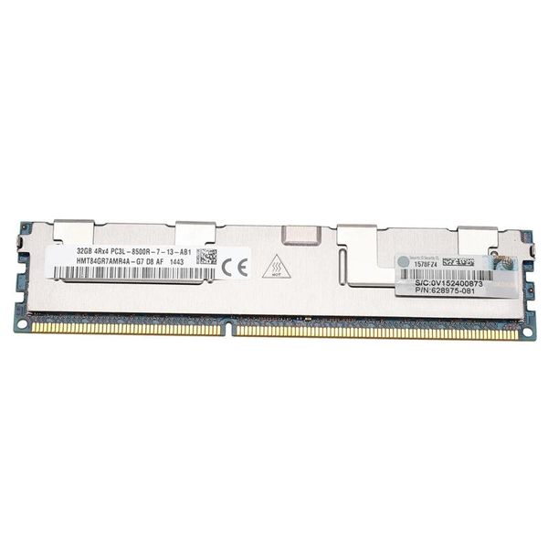 

rams 32gb pc3-8500r ddr3 1066mhz cl7 240pin ecc reg memory ram 1.35v 4rx4 rdimm for server workstation