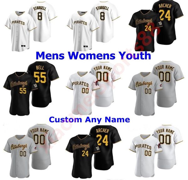 

new 2020 pirates chris archer corey dickerson josh bell cole tucker jameson taillon jung honus wagner clemente baseball jersey, Blue;black