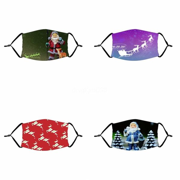 

festive &party mask tem digital printed taps head and ear hanging masked trang outdoor mask magic headscarf for riding climbing#235, Black