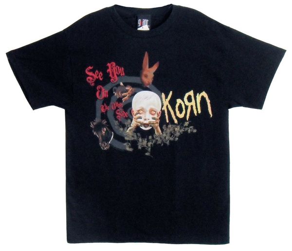 

korn mens t-shirts black -see you on the other side studio album sport hooded sweatshirt hoodie