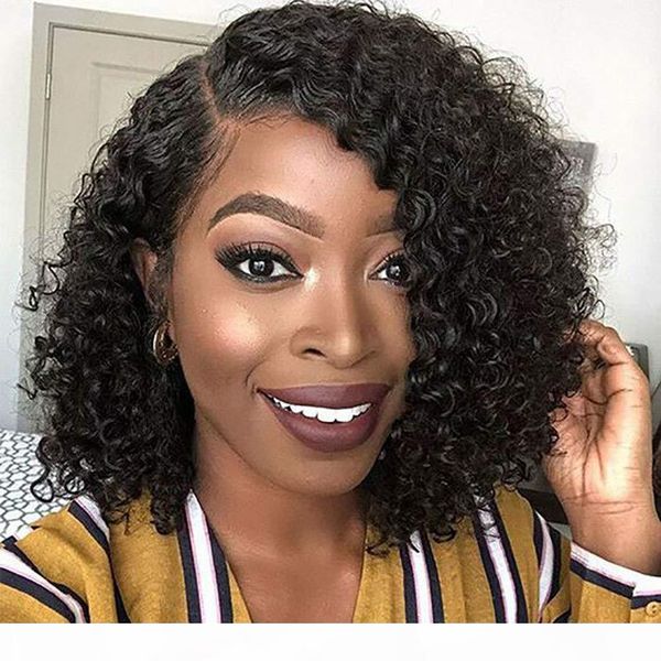

sunny beauty brazilian virgin human hair wigs short curly bob wigs 13x4 glueless lace front wigs with baby hair pre-plucked natural black