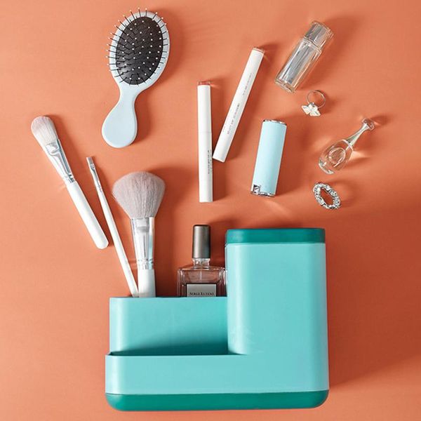 

creative pumping box multifunctional three layers with sundries remote control storage tissue cosmetic rack stationery organizer