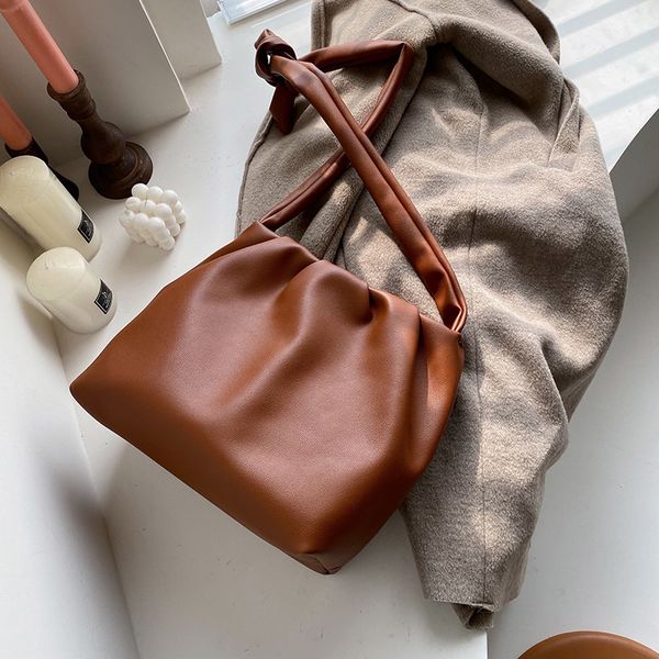 

горячая продажа 2020 малый сплошной цвет vintage кожа pu ковш сумки для женщин crossbody сумка женский плечо сумка сумки