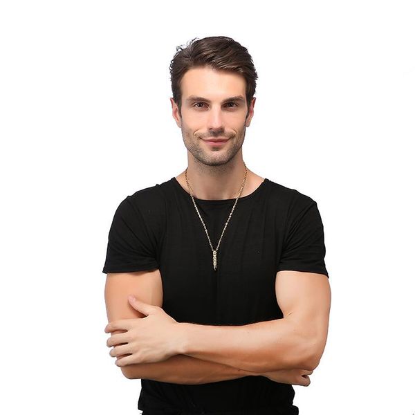 

hallyday color choker bdefashion sqcrhl for johnny gold necklace bullet jewelry personalized punk gift women steel party stainless men umji