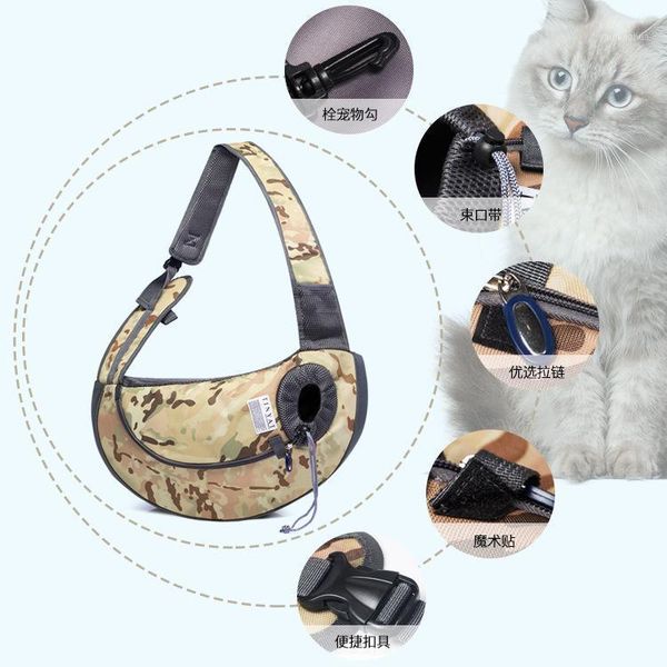 

portable pet soft-sided carriers waterproof shoulder diagonal travel bag for cat breathable backpack for small dog1