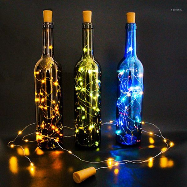

christmas decorations 1m 2m champagne cork led light string merry party for home ornaments santa claus 2021 happy year decor1