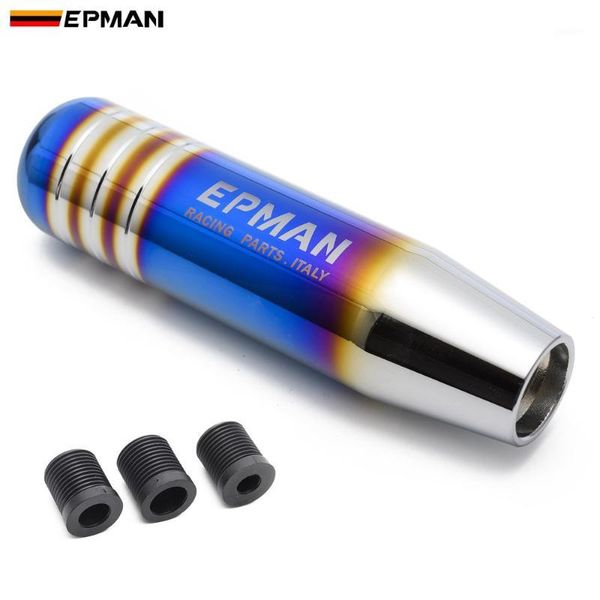 

shift knob epman universal aluminum racing car titanium style burnt blue gear shifter lever head 13cm epsk130ne1