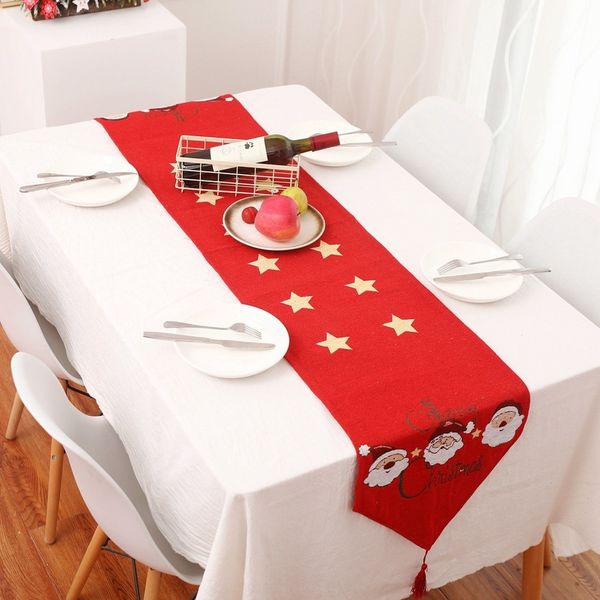 

44gdo flag christmas decorations christmas flag jacquard tea yarn-dyed jacquard towel qp4u3 table tea table creative sale