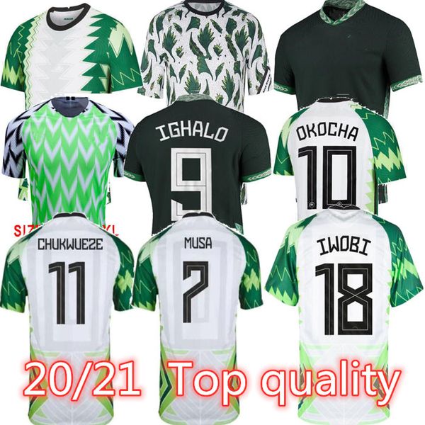 

2020 musa mikel home away soccer jersey 20 21 maillot de foot okechukwu okocha ahmed musa mikel iheanacho football shirts, Black;yellow