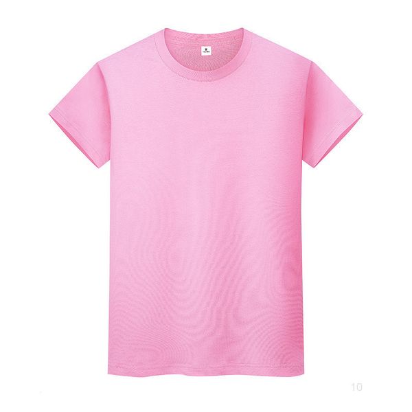 

new round neck solid color t-shirt summer cotton bottoming shirt short-sleeved mens and womens half-sleeved f2oyio