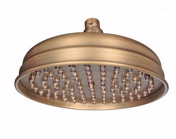 

antique brass 8" rainfall shower head round rain bathroom showerhead bsh0221
