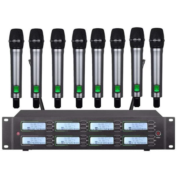 

microphones professional uhf wireless microphone series 8-channel handheld for family ktv karaoke stage performance