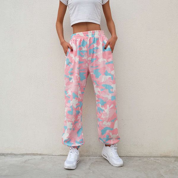 

summer 2020 new camouflage printed casual women's harem pants, Black;gray