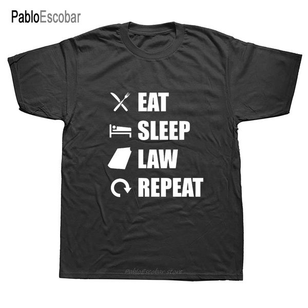 

eat sleep law repeat education lawyer funny men summer cotton harajuku short sleeve streetwear black hoodie designers t shirts sweatshirt