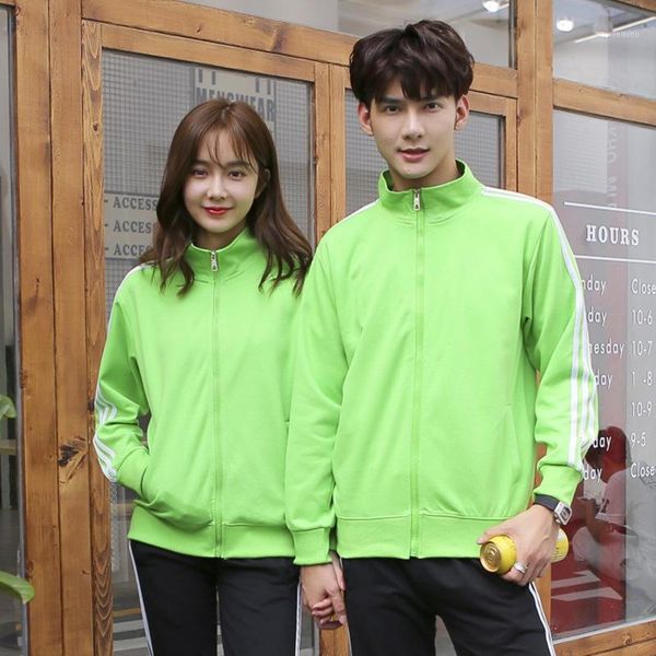 

couple sports and leisure suit thin sports stand collar hoodie long sleeve students business attire group clothes only one set1, Black