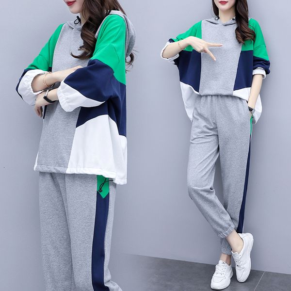 

hoodies in hoods + women's pants two pieces korean summer dress training casual femme deux clothes w5jm, White