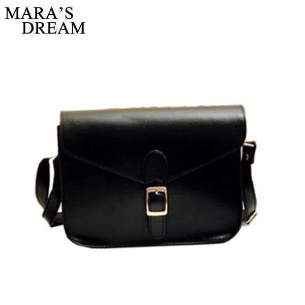 

mara's dream 2020 new square solid color retro bag pu leather shoulder messenger bag cover type handbag