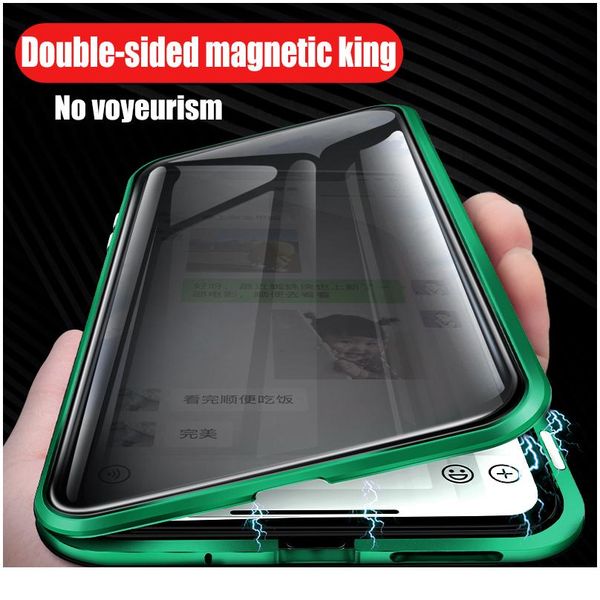 

360 privacy anti-peep magnetic case for samsung galaxy s20 ultra s10 e s9 s8 plus note 20 10 9 8 bbywuc