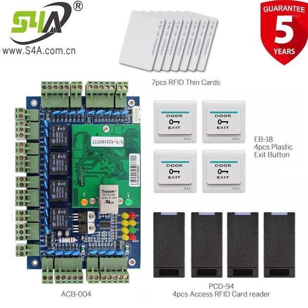 

fingerprint access control s4a 4 doors tcp/ip wiegand board card entry system smart home entrance1