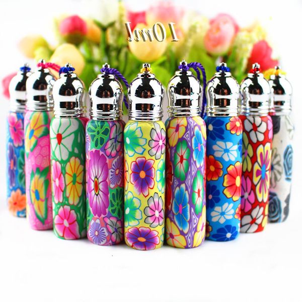 

clay round glass refillable basic oil bottle, 6 10 ml, 5 unit batches