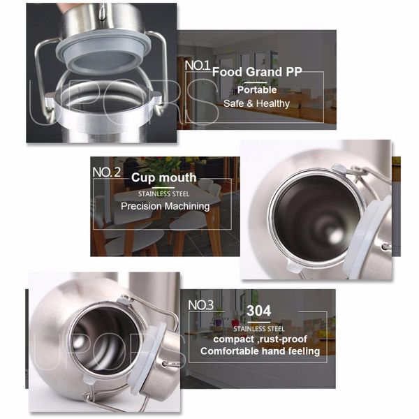 

upors 32/64 ounce homebrew beer growler 304 stainless steel home brew beer beer growler bottle bpa cap sqcgsv pingtoy