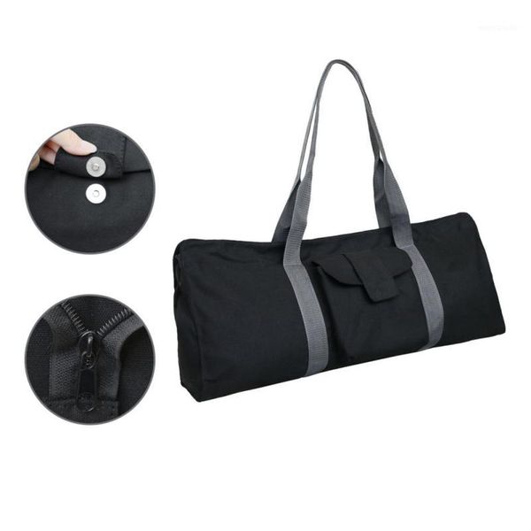 

convenience black portable yoga mat bag canvas pilates carrier mesh center adjustable sport tool1