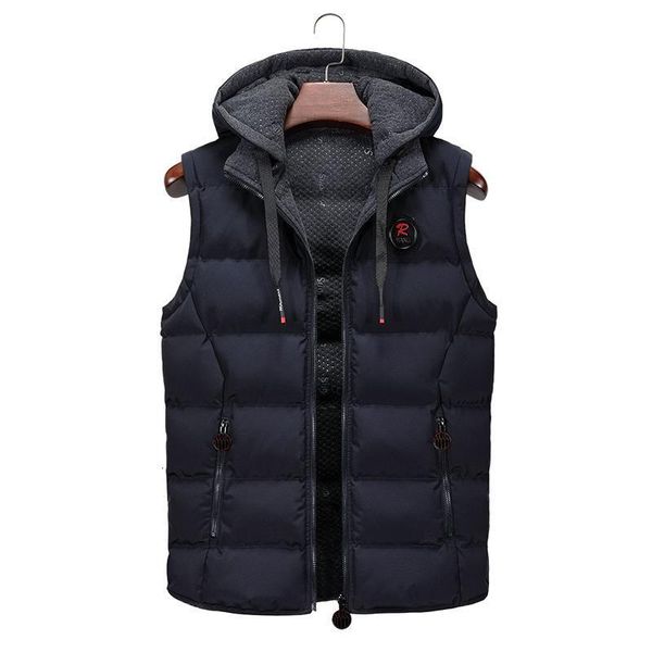 

vest mens work clothes men winter casual outerwear warm hood jacket vest men sleeveless waterproof jackets parkas vests men, Black;white