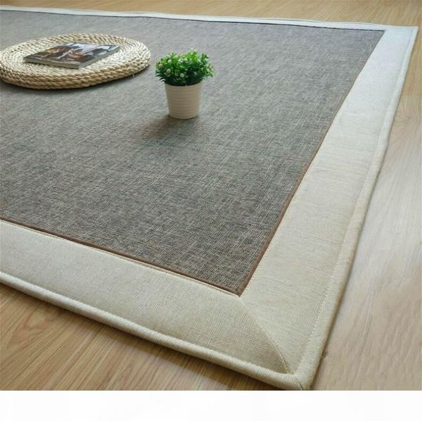 

modern japanese tatami mats linen cotton carpet thicken children kids playmat living room crawl mat large window bed area rug