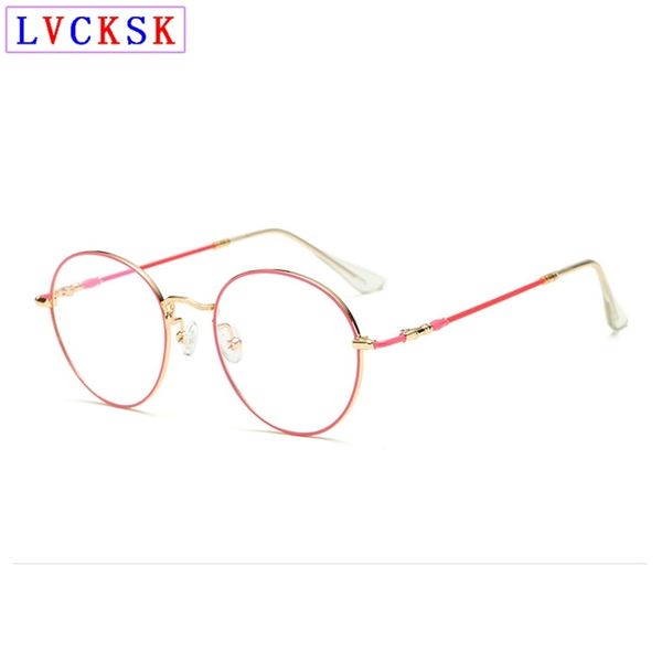 

new retro women round stainless steel transparent glasses men clear glass eyeglasses students myopia prescription glasses frames t200428, Silver