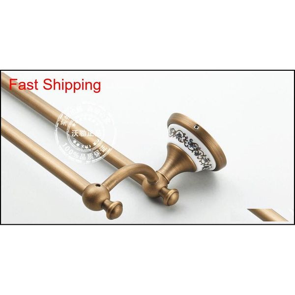 

classic antique brass bathroom towel holder dual towel bar han qylkyj yh_pack