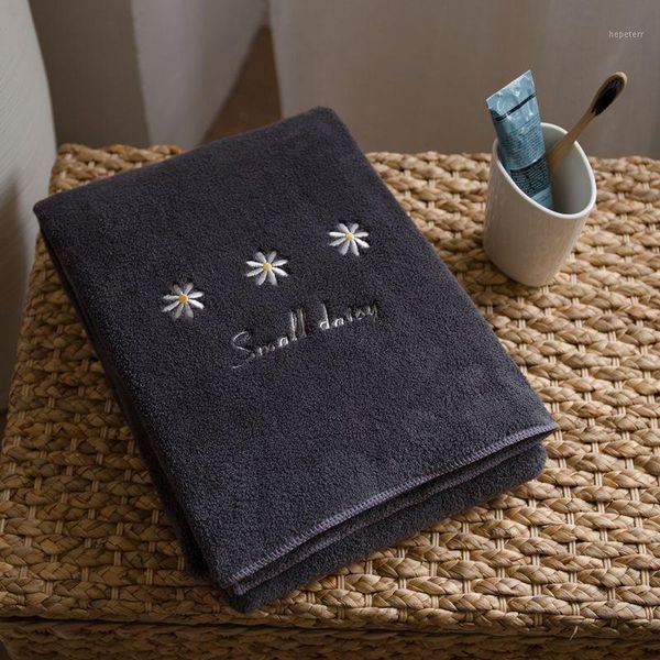 

one towel and one bath towel set couples household non-pure cotton absorbent quick drying not shed cute wrapped cover1