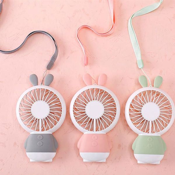 

electric fans rechargeable mini portable hand fan for travelling outdoor office creative cooling with colorful led night light