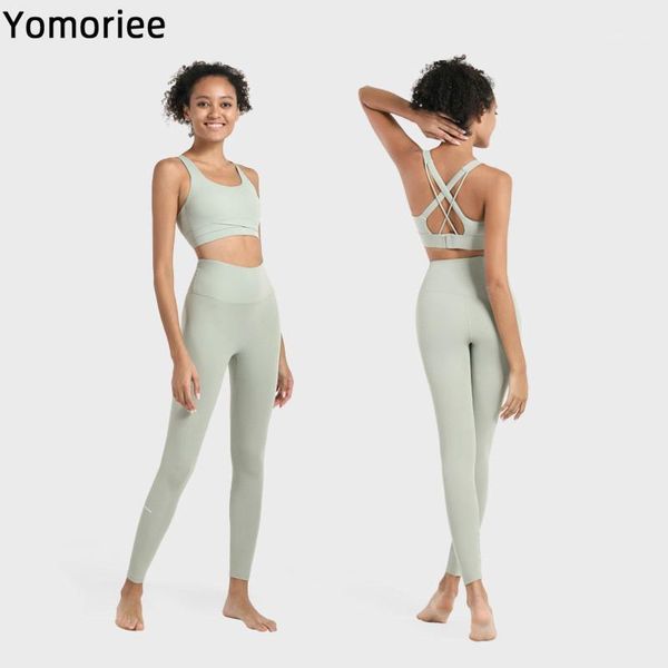 

yoga outfits set for women seamless solid color cross-back sportswear gym sport workout running training fitness bra & pants suit1, White;red