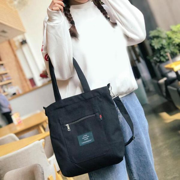 

women canvas shopping bag female canvas cloth shoulder bag eco handbag tote reusable grocery shopper bags students book