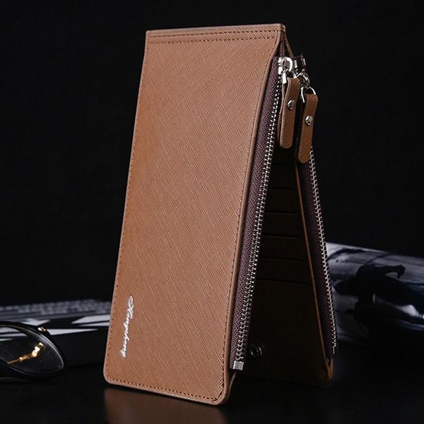 

large capacity double zipper men wallet business card holder bifold money purse male cash coin wallet thin portable cards wallets dh1090 t03